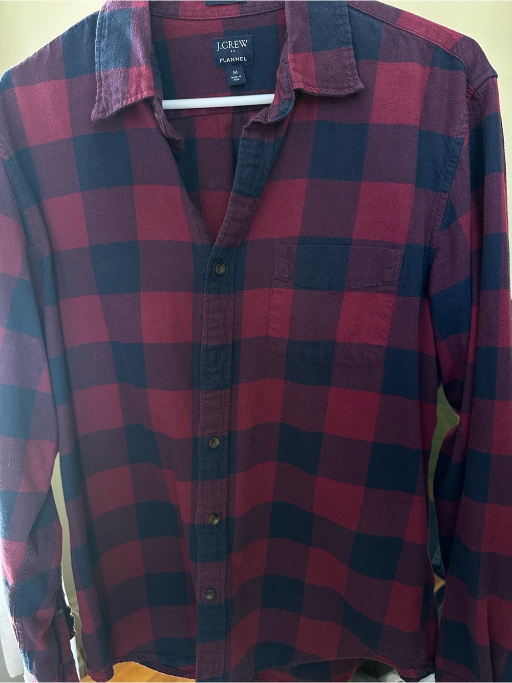 J. Crew Red and Black Buffalo Plaid Flannel Shirt